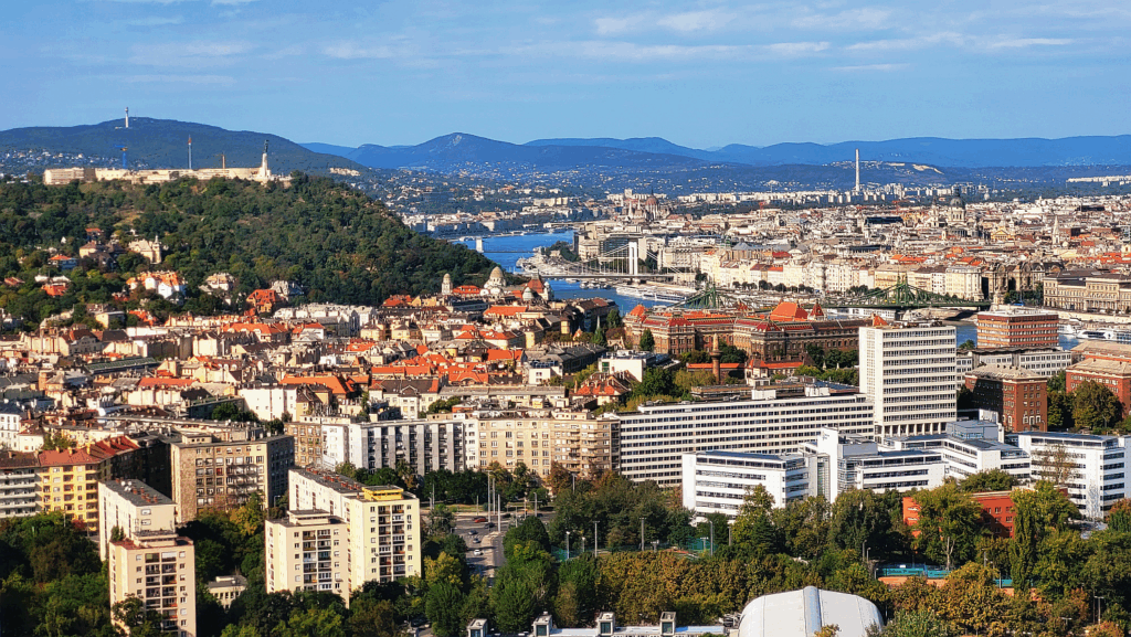 Budapest view from MOL Campus